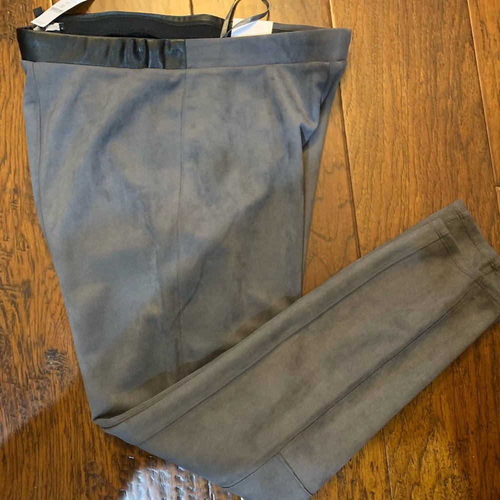 WHBM Grey Faux Suede Legging NWT